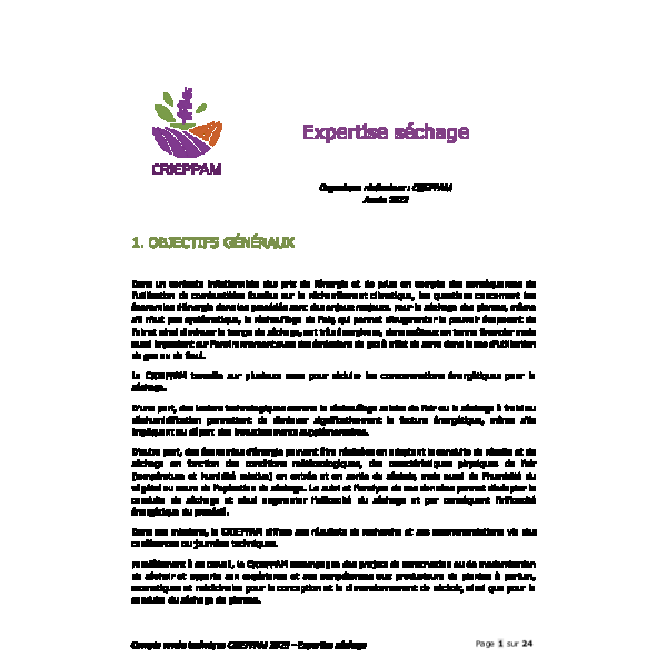 CR 2023 - Expertise séchage