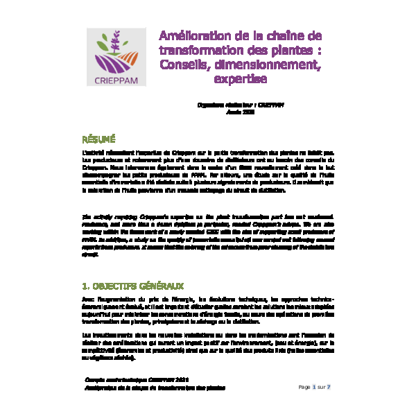 Amélioration de la chaîne de transformation des plantes