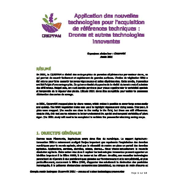 Drones et autres technologies innovantes