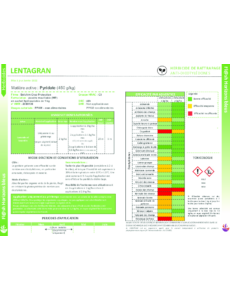 Fiche Herbicide "LENTAGRAN"