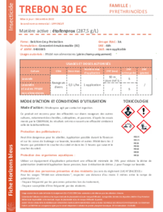 Fiche insecticide "TREBON 30 EC"